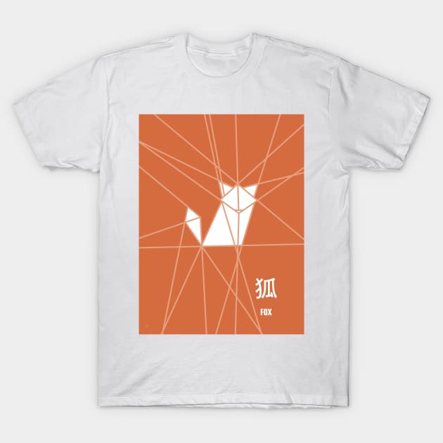 Origami Fox T-Shirt by Dez53